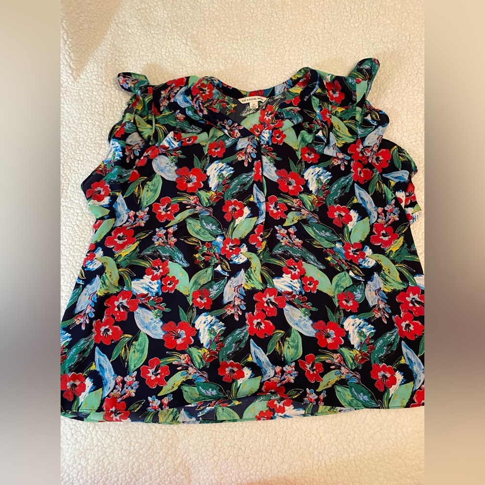 Zac & Rachel Colorful Floral Blouse sleeveless